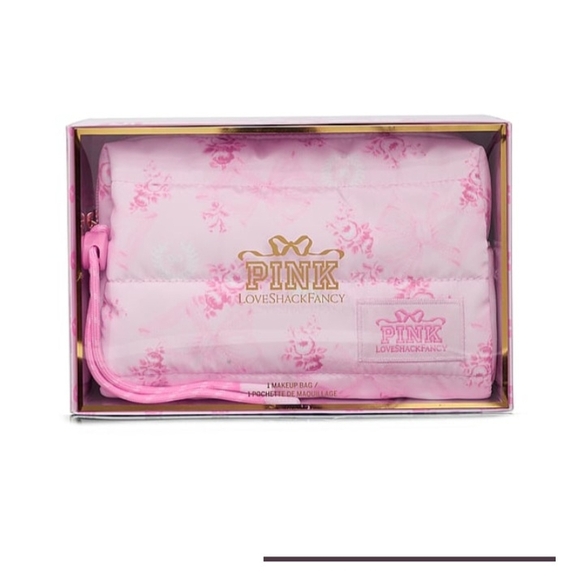 PINK Victoria's Secret Handbags - VS Pink X Loveshackfancy Pink Floral Makeup Bag